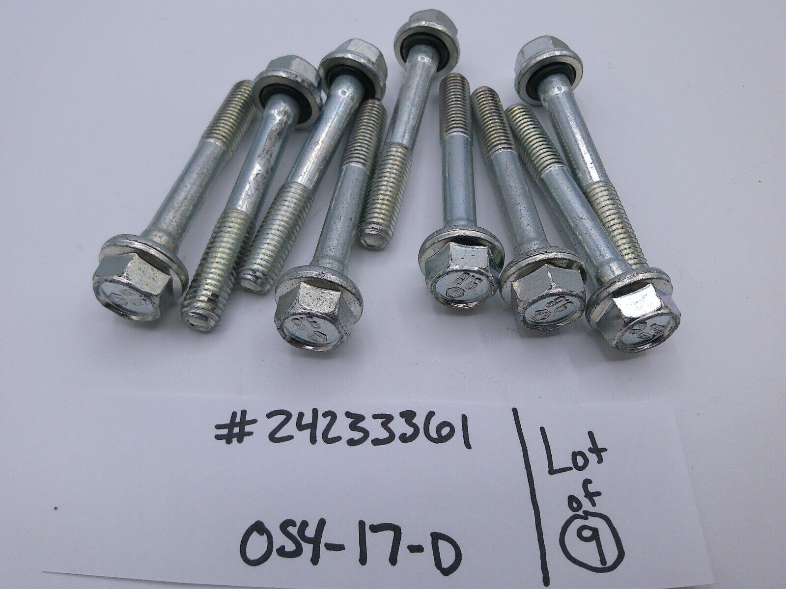 Lot of (9) Genuine OEM GM M8 x 1.25 x 60 mm Bolt 24233361 | OS4-17-D