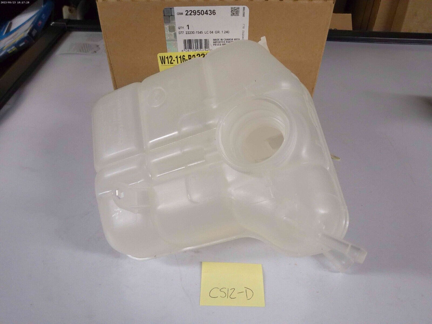 Genuine GM 22950436 Surge Overflow Tank OEM | CS12-D