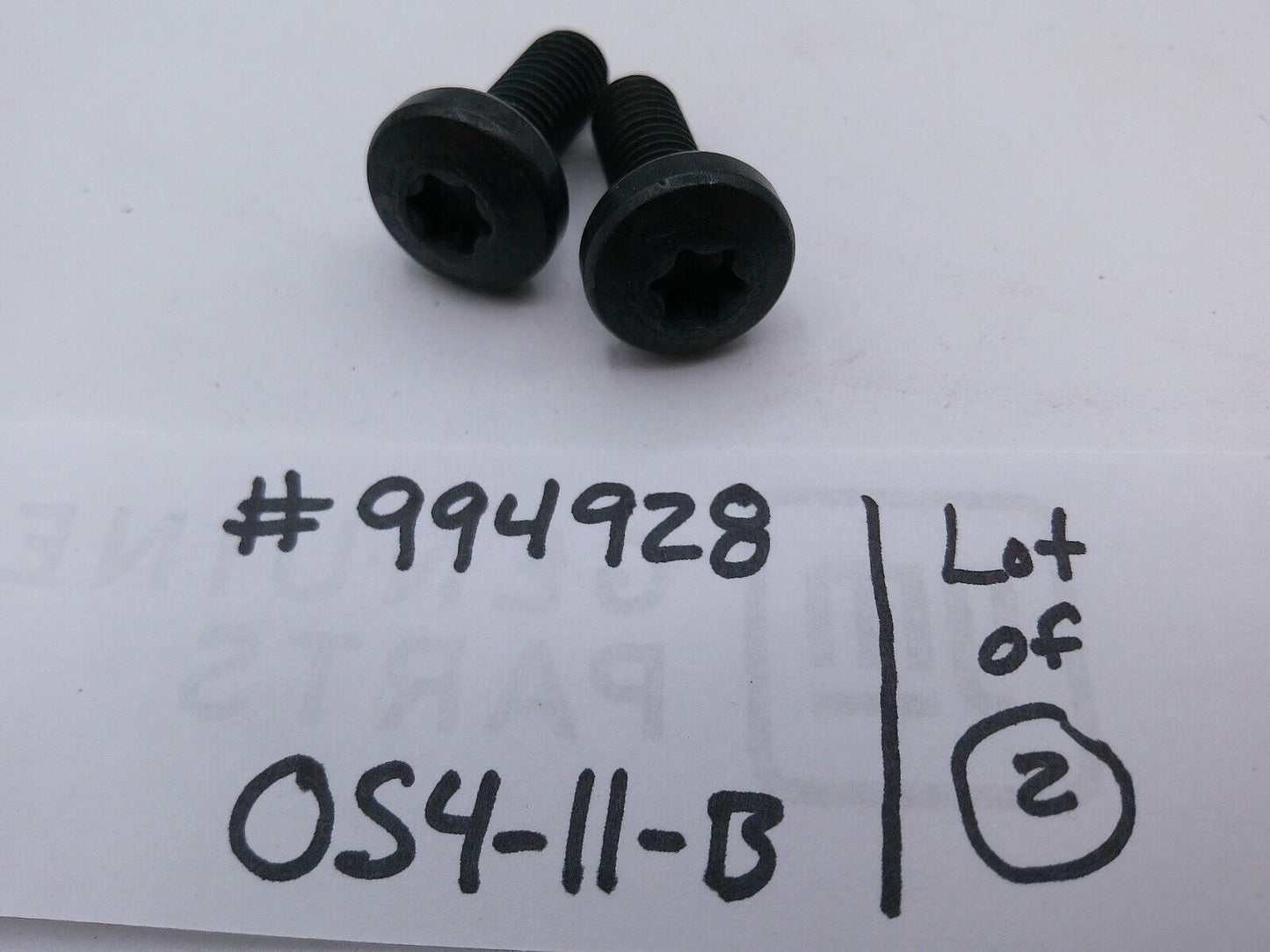 Lot of (2) OEM Volvo Truck 994928 Six Point Socket Screws | OS4-11-B