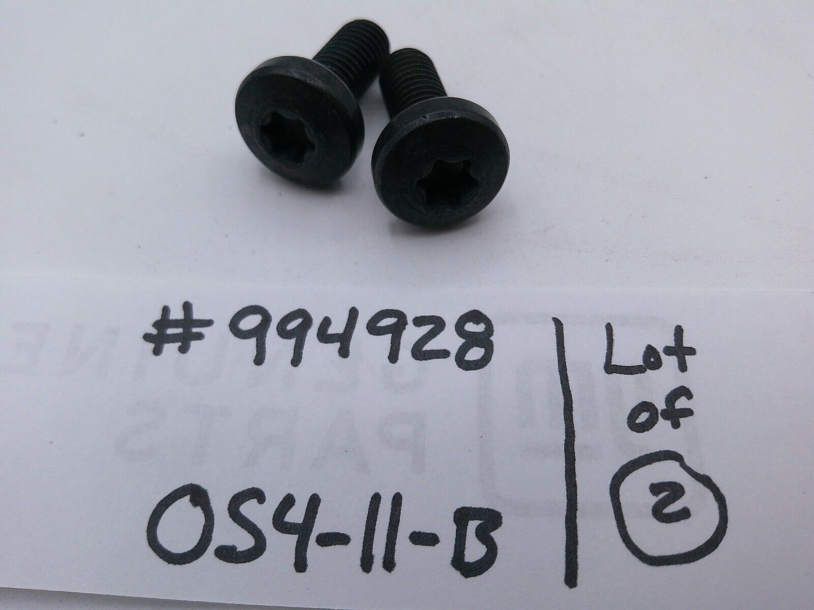 Lot of (2) OEM Volvo Truck 994928 Six Point Socket Screws | OS4-11-B