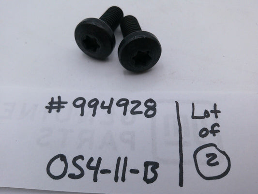 Lot of (2) OEM Volvo Truck 994928 Six Point Socket Screws | OS4-11-B