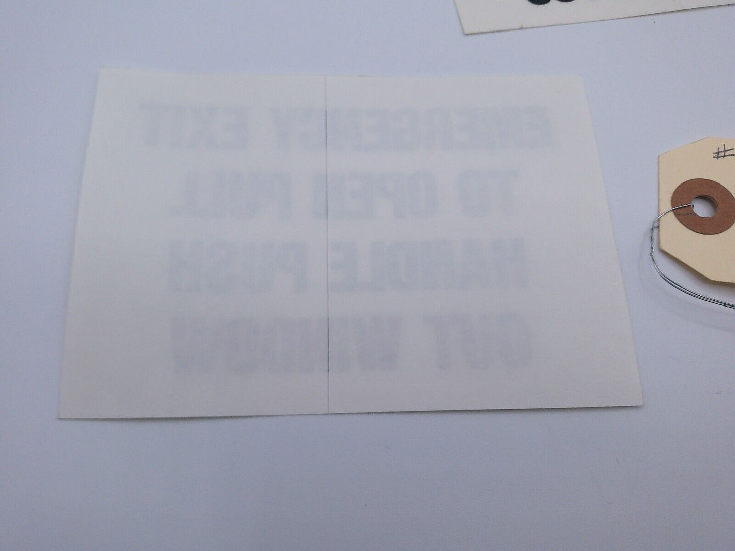 Genuine BlueBird Bus Part: LD-615 Emergency Exit Sticker (Lot of 4) | DSK-01-1A