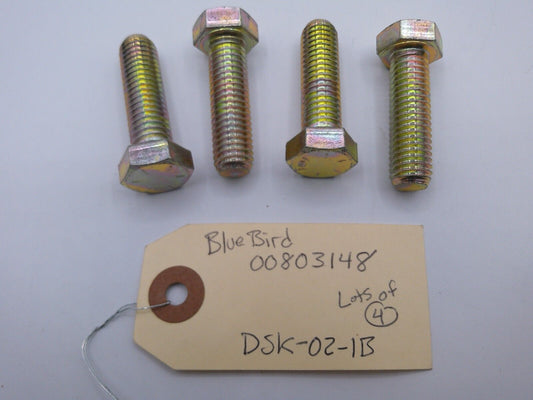 Genuine BlueBird Bus Part: 00803148 BOLT (lot of 4) | DSK-02-1B