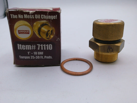 Quick Changer Oil Drain Plug # 71110 1"-18 UNF | VM1-02-A