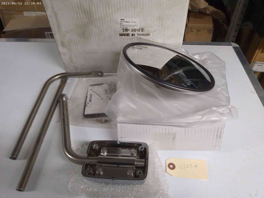 Trux TM-2005 Mirror Hood Mount, Curved Arm, With Rectangular Base | CS17-F