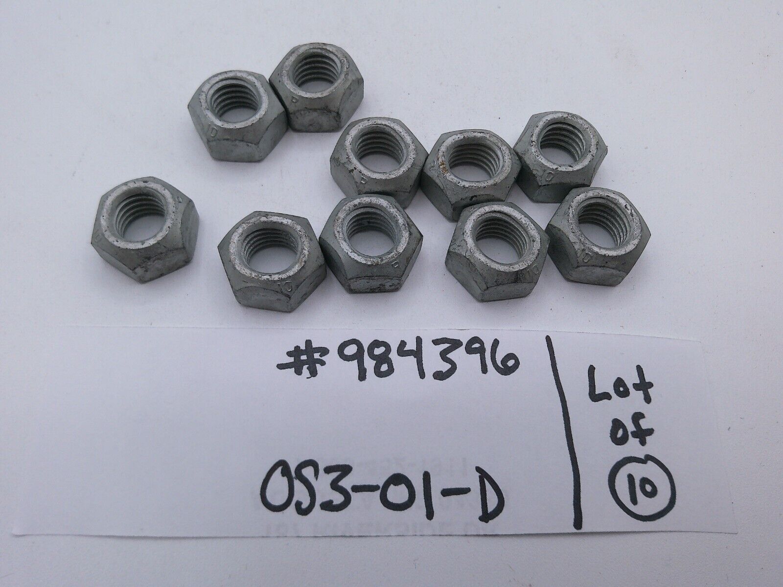 Genuine OEM Volvo 984396 Lock Nut Lot of (10) | OS3-01-D