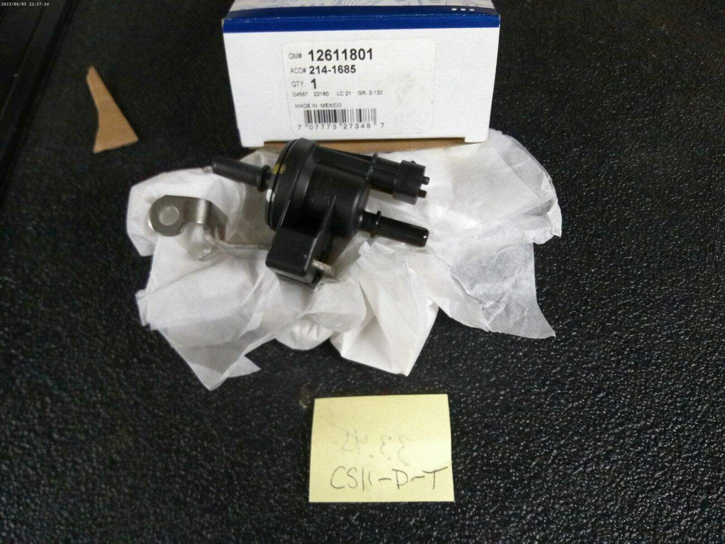 ACdelco Vapor Canister Purge Valve 12611801 | CS11-D-T