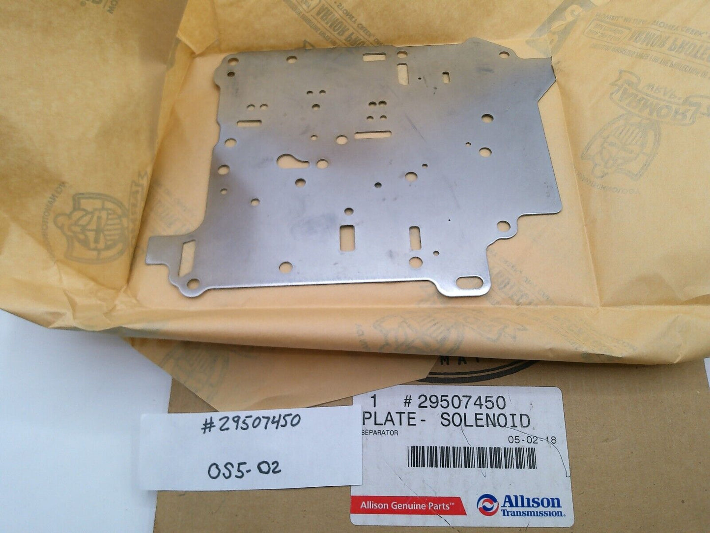 Genuine OEM 29507450 Allison Solenoid Seperator Plate Part | OS5-02