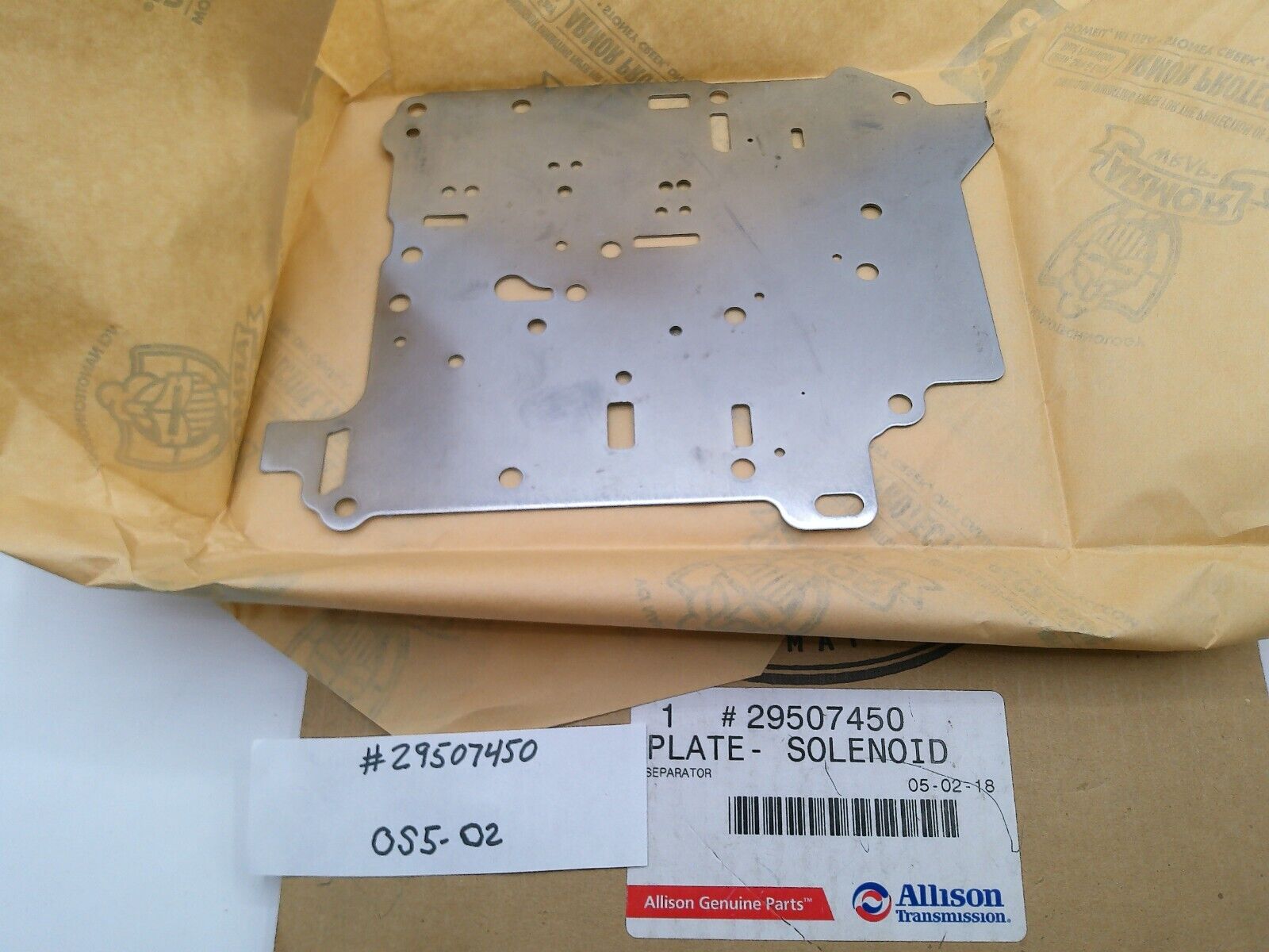 Genuine OEM 29507450 Allison Solenoid Seperator Plate Part | OS5-02