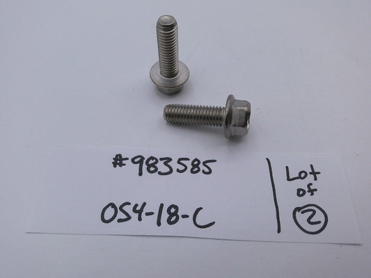 Lot of (2) OEM MACK Hex/Flange Screw Bolt 983585 | OS4-18-C