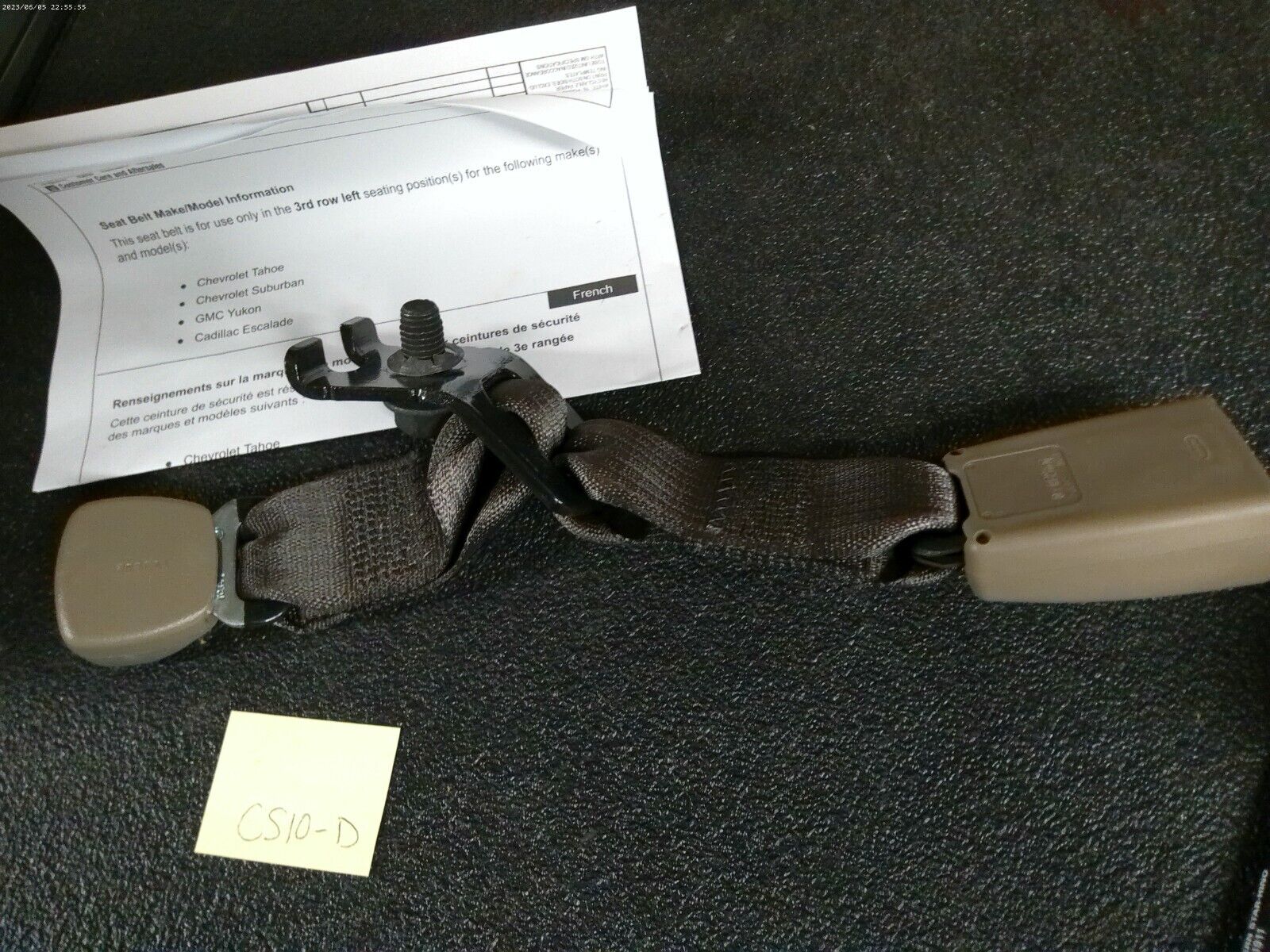 GM Genuine Parts 84600038 Seat Belt Receptacle | CS10-D