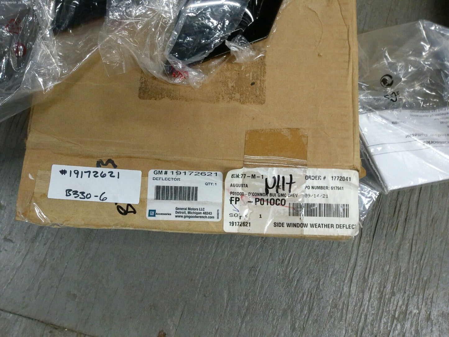 GM Front & Rear Side Door Window Black Weather Deflector Set 19172621 | B330-6