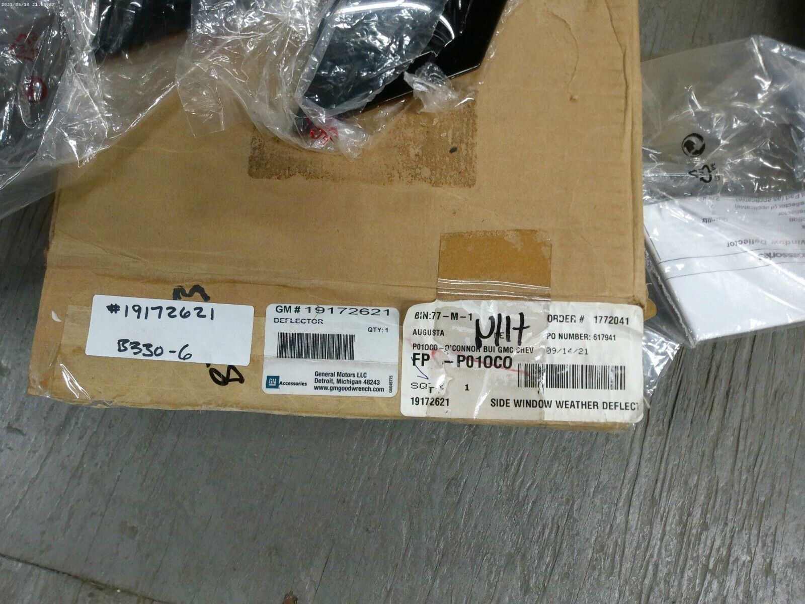 GM Front & Rear Side Door Window Black Weather Deflector Set 19172621 | B330-6