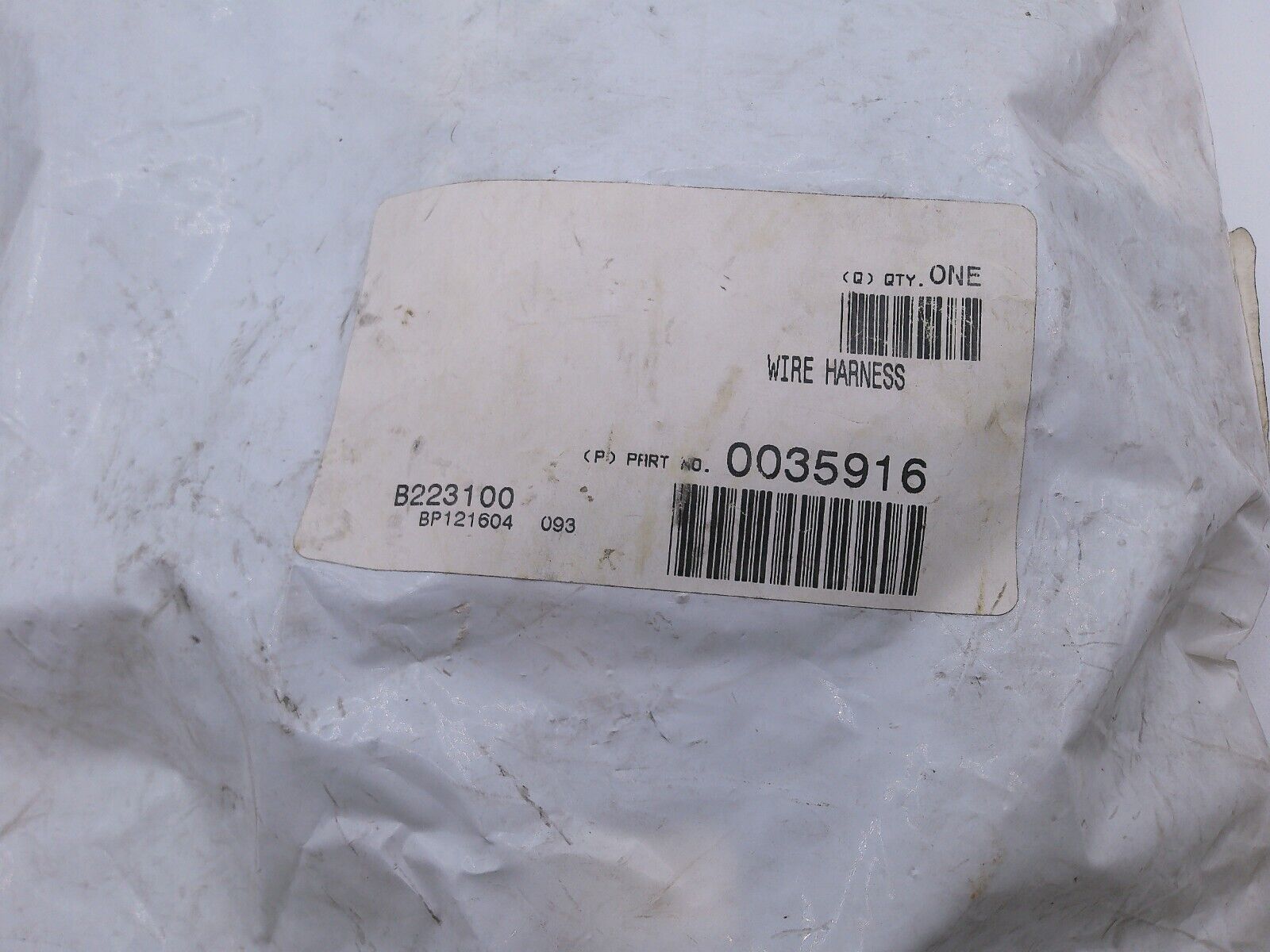 Genuine BlueBird Bus Part: 00035916 HARNESS FRT HEATER | FILE01
