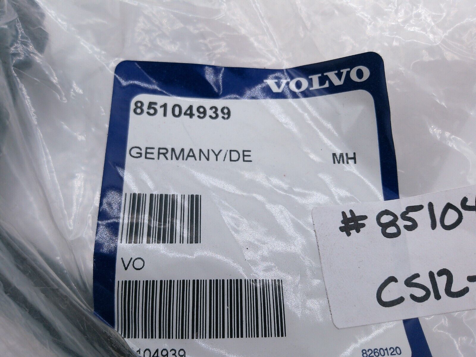 Genuine OEM VOLVO TUBE P/N 85104939 | CS12-C-T