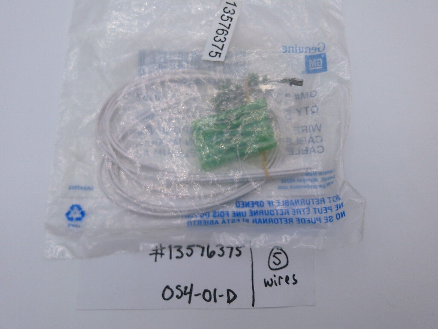 13576375 GM F (S) Wire Assembly OEM - Lot of (5) | OS4-01-D