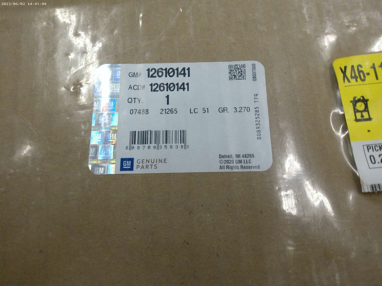 Genuine oem GM Engine Block Valley Cover Gasket 12610141 | OS-FL
