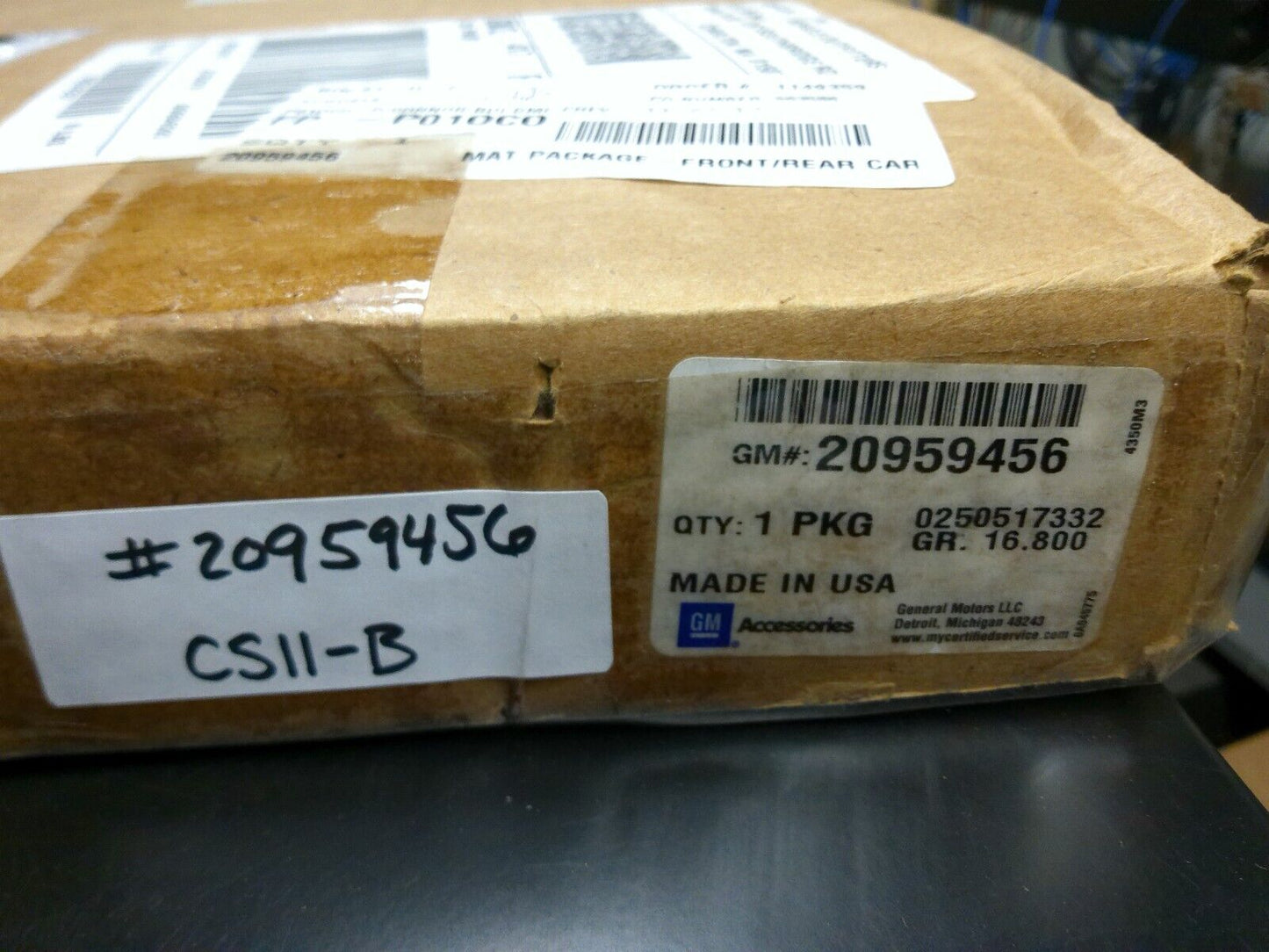 OEM GM 20959456 Mat Pkg Front & Rear Carpet Molded Edge Cashmere | CS11-B