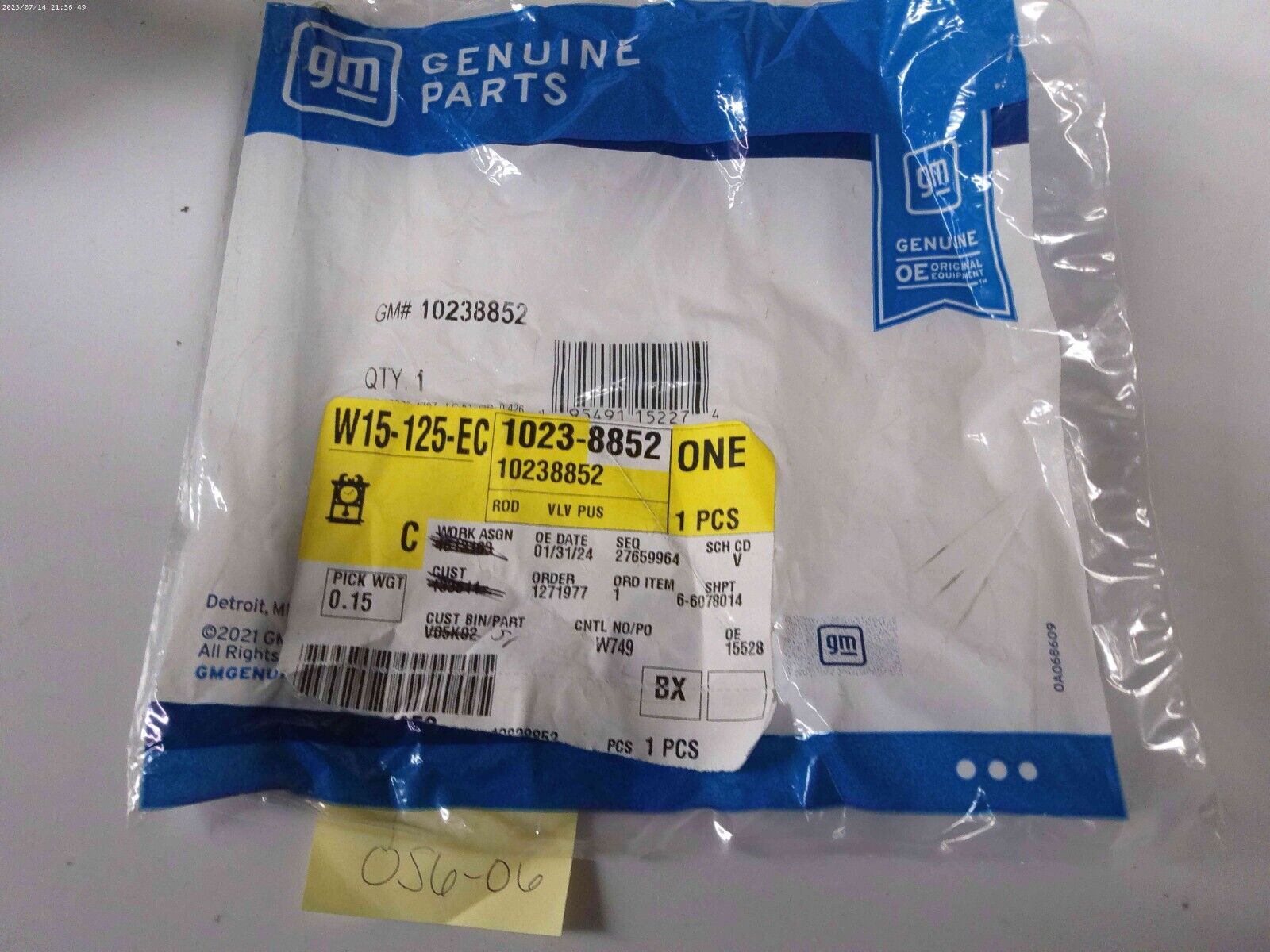 GM OEM Pushrod 10238852 | OS6-06