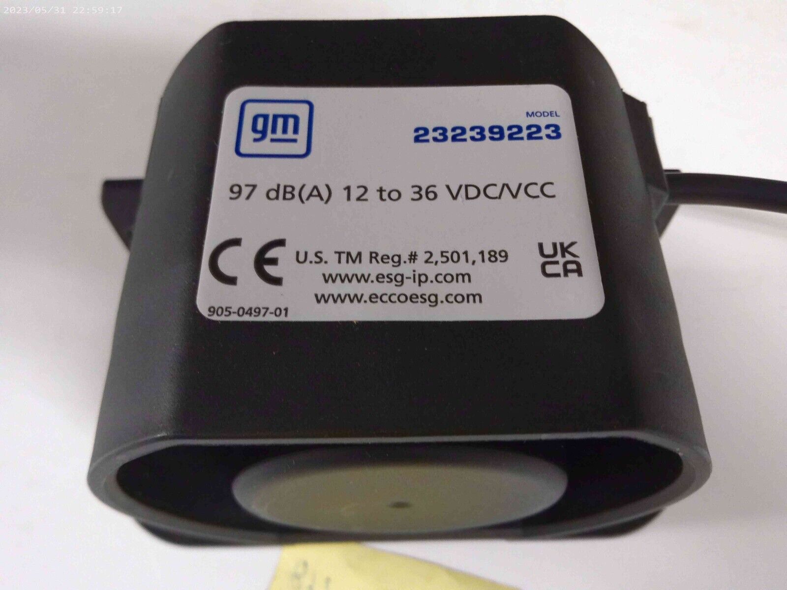 Genuine OEM GM 23239223 Backup Alarm 97 dB 12 to 36v | CS11-D-T