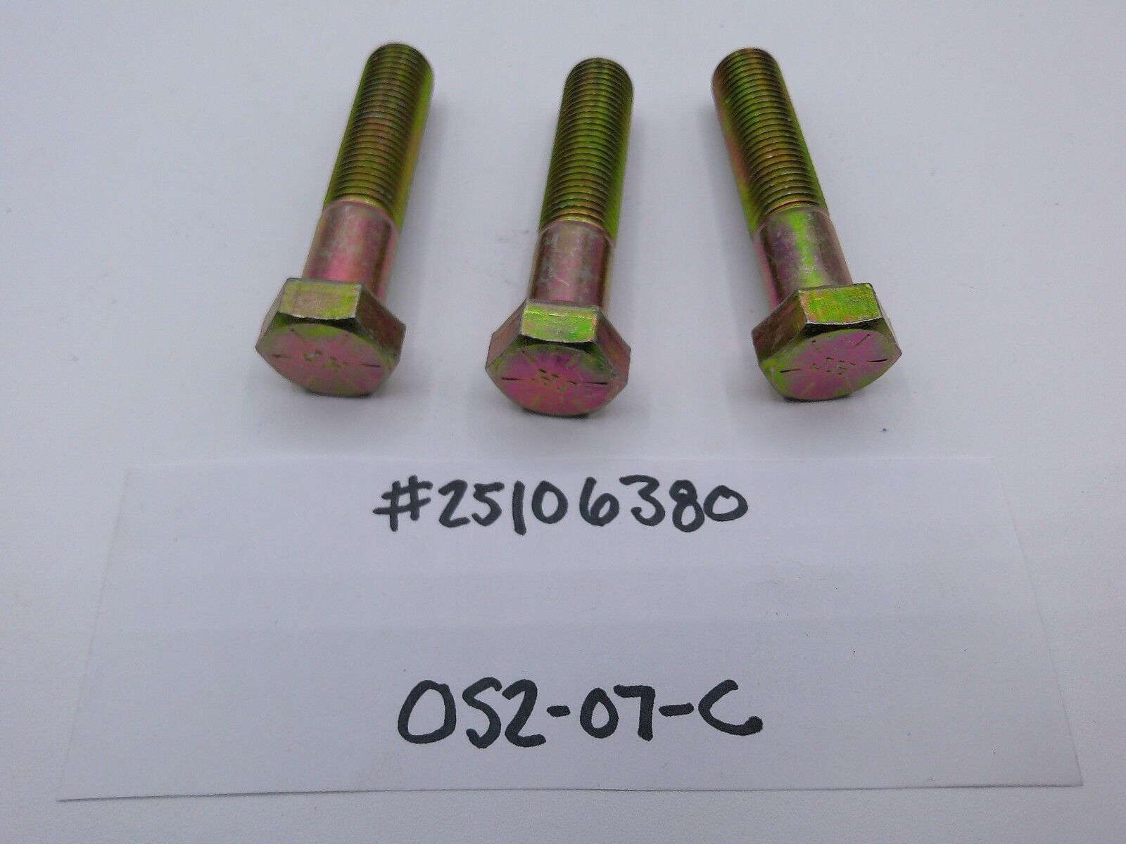 Lot of (3) Genuine OEM Mack 25106380 Bolts | OS2-07-C