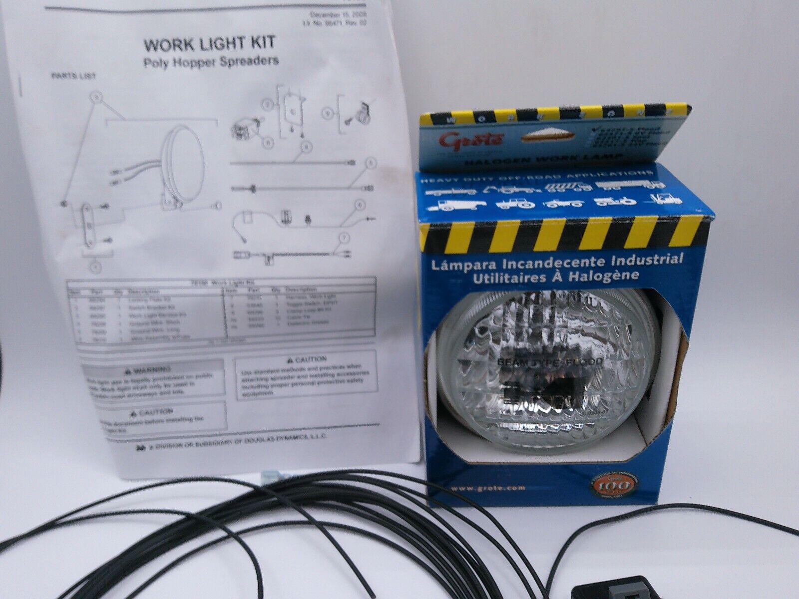 Genuine Fisher Poly-Caster In-Bed Spreader Work Light Kit 78198 | CS10C