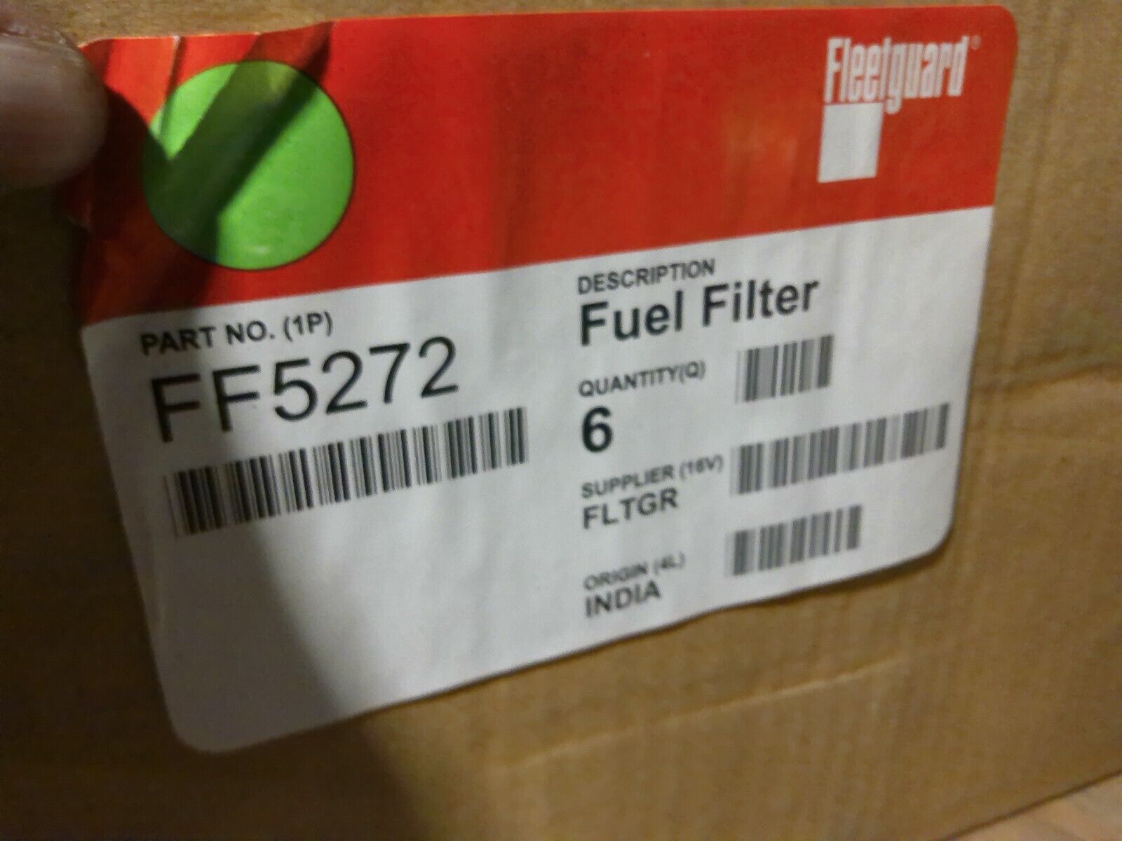 Lot of (6) Genuine FleetGuard Fuel Filter FF5272 | WD24-1