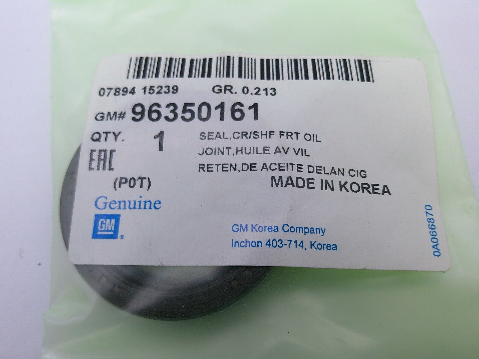 Genuine OEM GM Oil Seal 96350161 | OS2-06-B