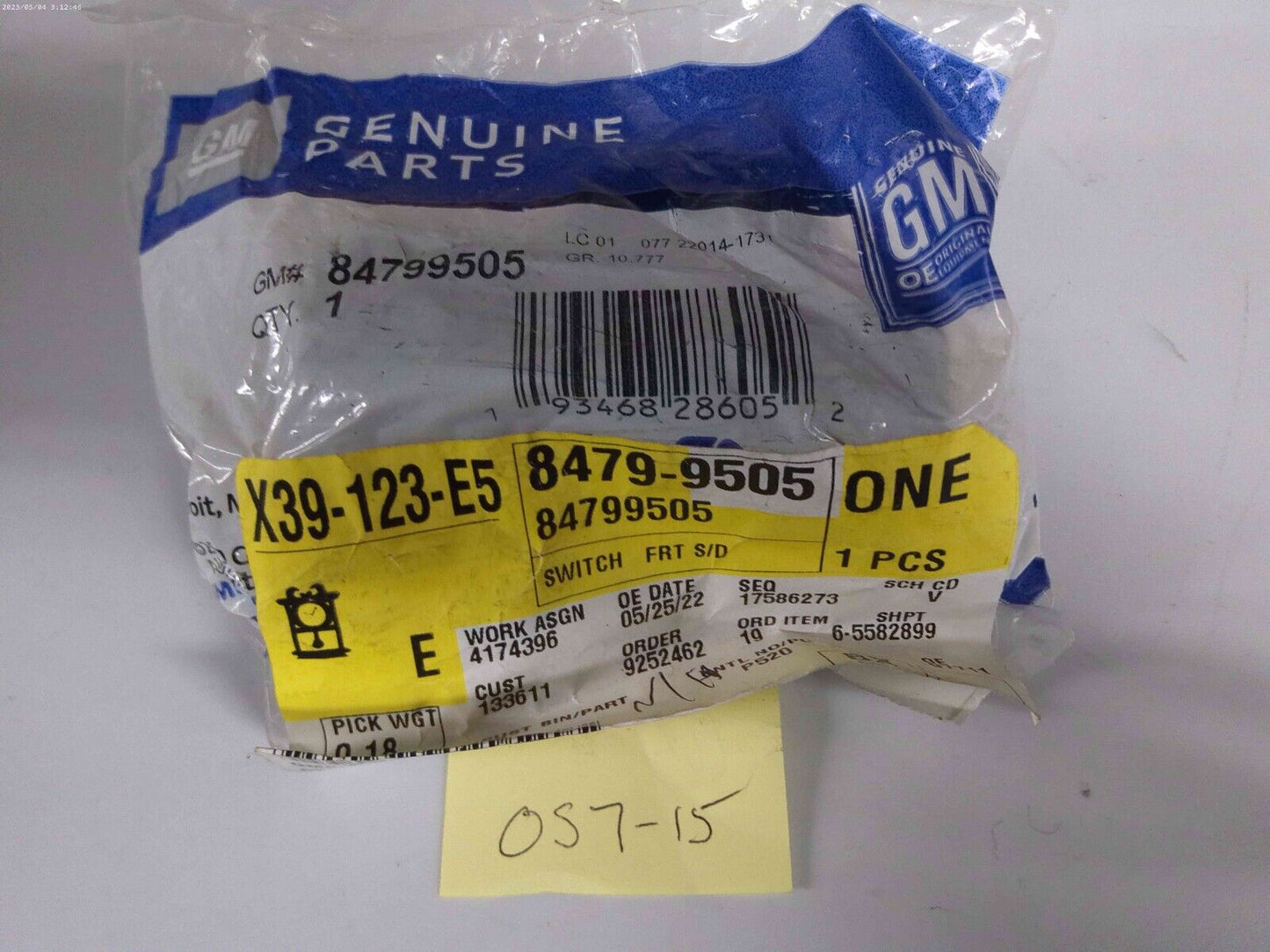 Genuine OE GM Power Window Switches 84799505 | OS7-15