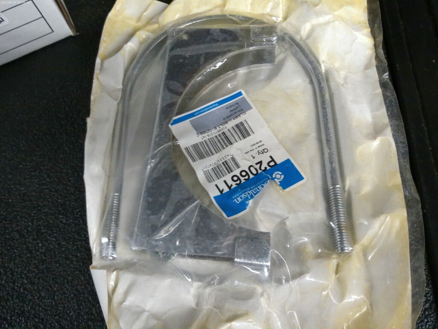 Donaldson P206611 Exhaust Clamp   Chrome, U Bolt Style | CS13-D