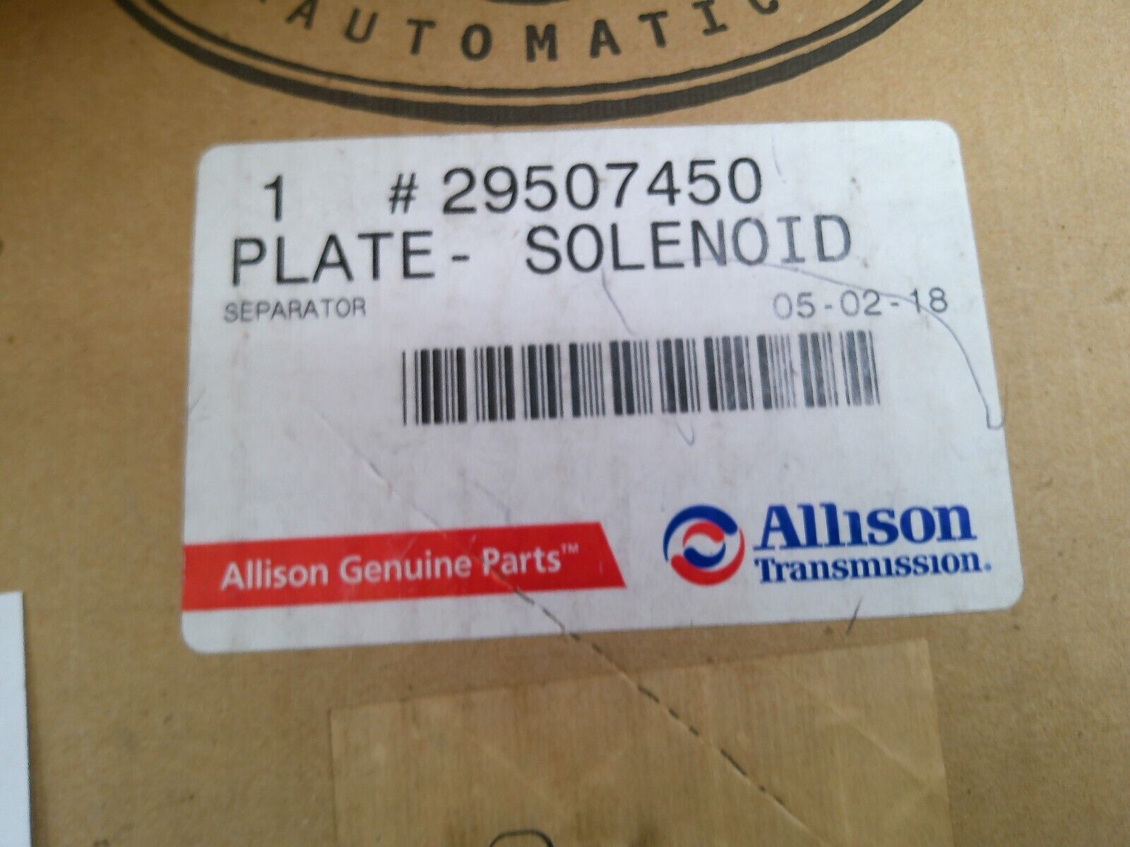Genuine OEM 29507450 Allison Solenoid Seperator Plate Part | OS5-02