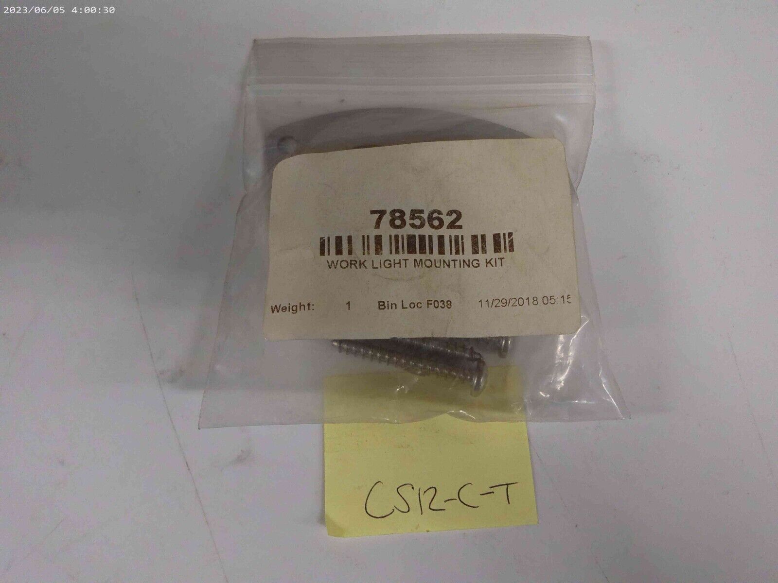 Genuine OEM Fisher / Western 78562 Work Light Mounting Kit | CS12-C-T