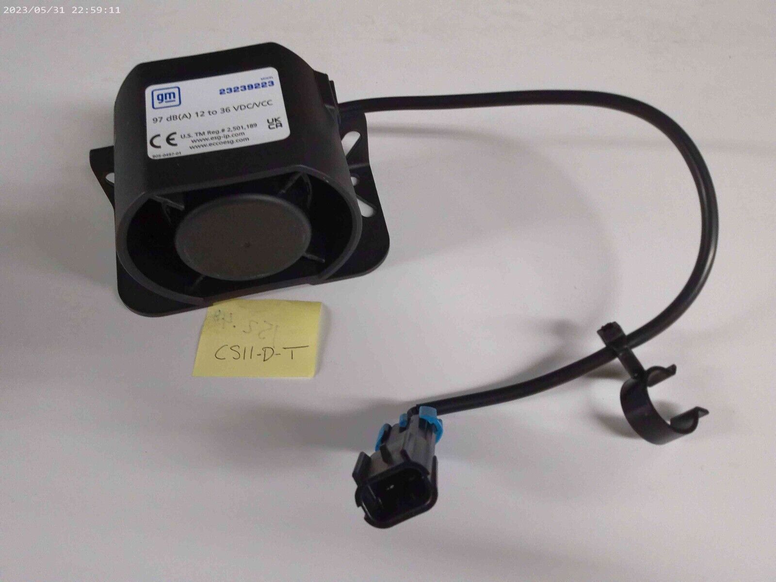 Genuine OEM GM 23239223 Backup Alarm 97 dB 12 to 36v | CS11-D-T
