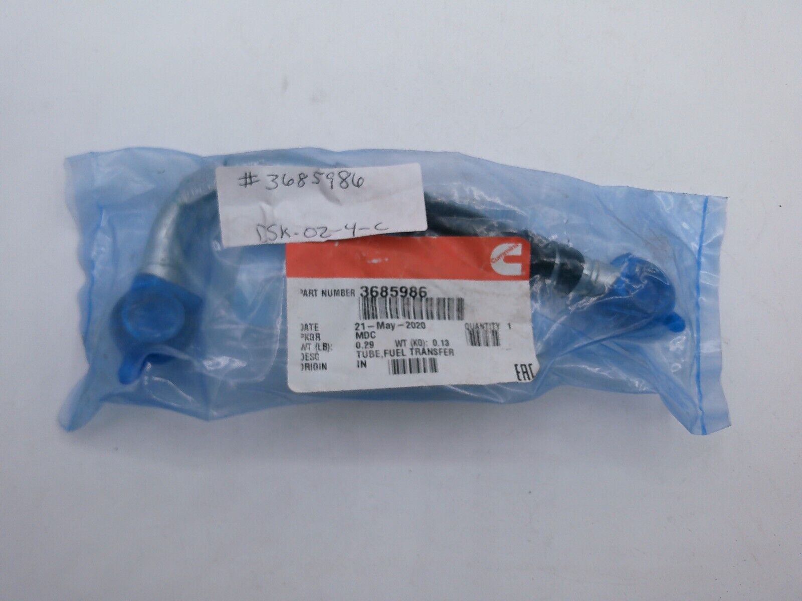 Genuine OEM 3685986 Fuel Hose for Cummins | DSK-02-4-C