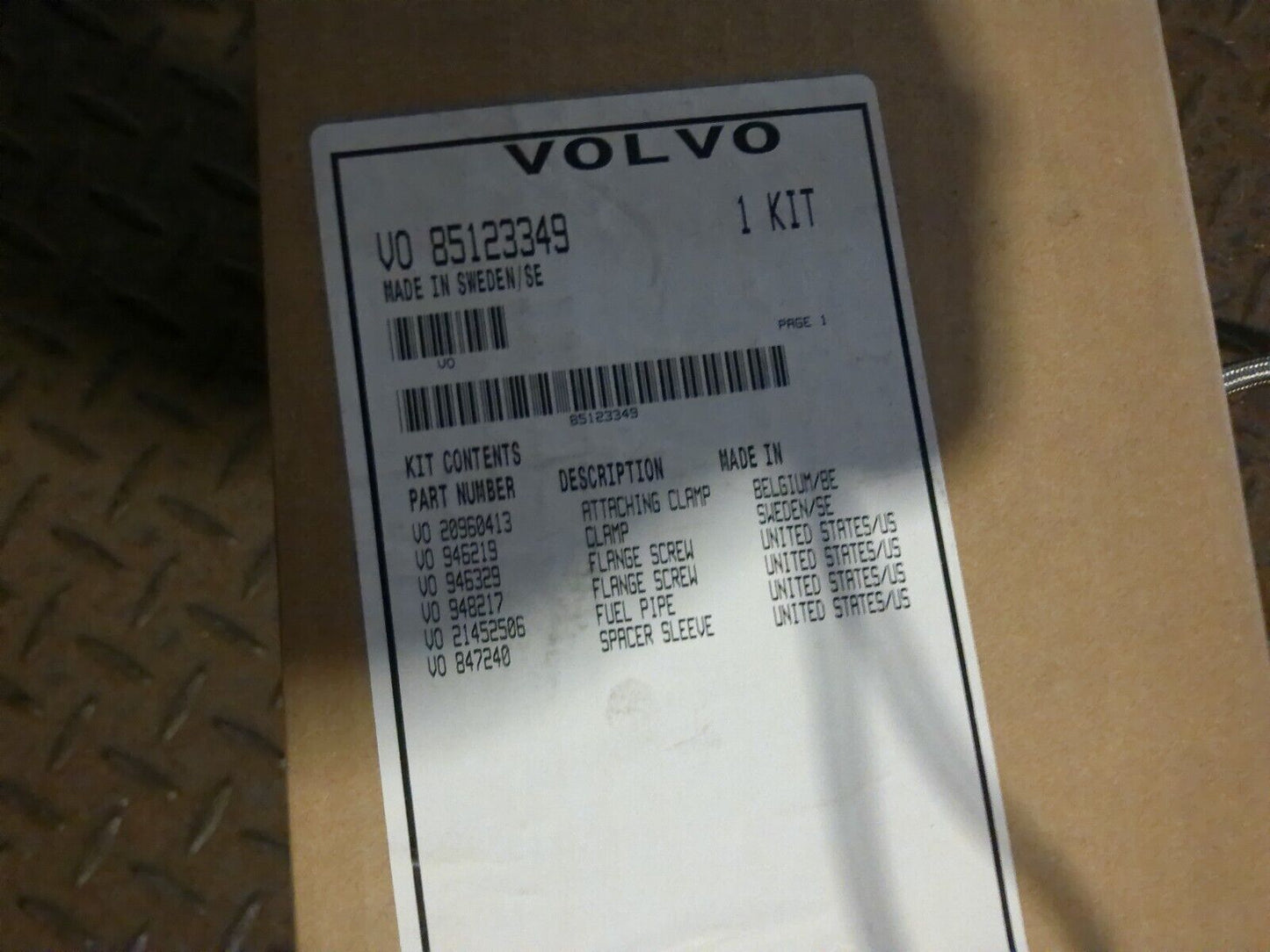 Genuine OEM Mack 85123349 Volvo Fuel Hose Kit | WD01-1